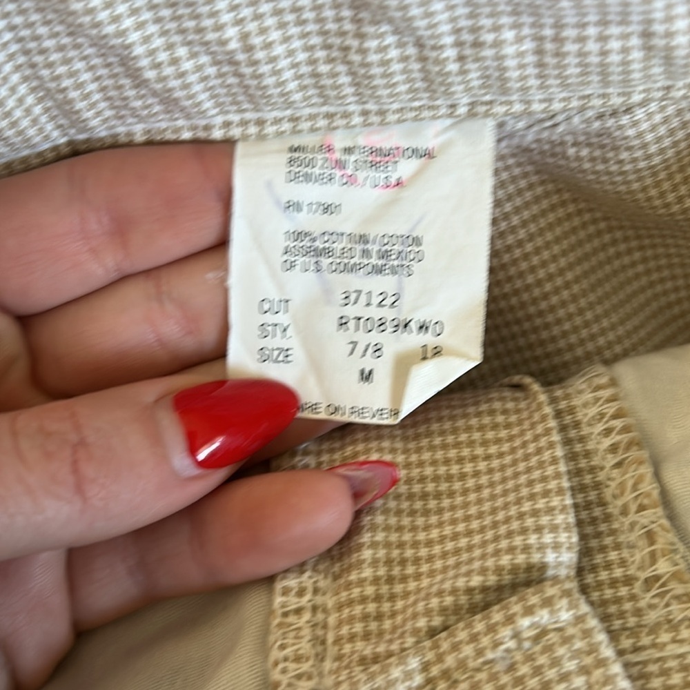 Vintage Rockies Cream Patterned Slacks - Picture 4 of 7